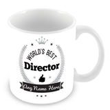 The Worlds Best Director Mug - Laurels Design - Silver