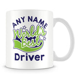 Worlds Best Driver Personalised Mug - Green