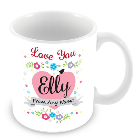 Elly Mug - Love You Elly Personalised Gift