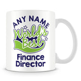 Worlds Best Finance Director Personalised Mug - Green