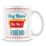 Friend Personalised Mug - No.1 Retro Gift - Green