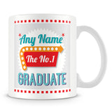 Graduate Personalised Mug - No.1 Retro Gift - Green