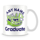 Worlds Best Graduate Personalised Mug - Green