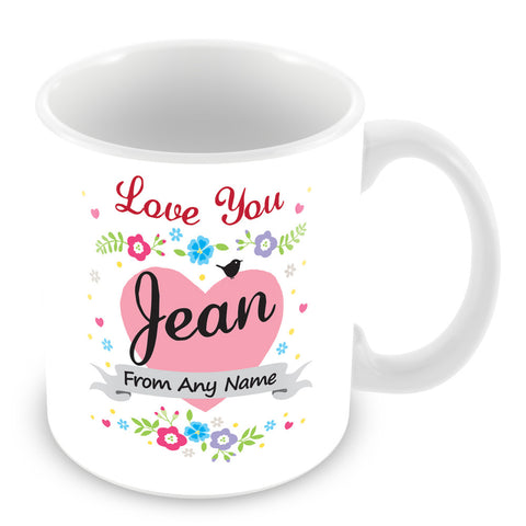 Jean Mug - Love You Jean Personalised Gift