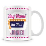 Joiner Personalised Mug - No.1 Retro Gift - Pink