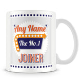 Joiner Personalised Mug - No.1 Retro Gift - Orange