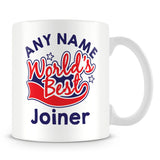 Worlds Best Joiner Personalised Mug - Red