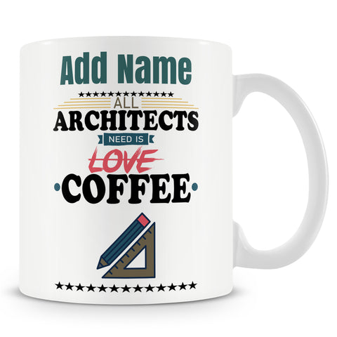 Novelty Architect Gift - All Architects Need Is Coffee Mug