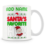Christmas Secret Santa Gift - Santa's Favourite Ho! Personalised Mug