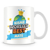 Mate Mug - World's Best Personalised Gift  - Blue