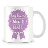 Mate Mug - Personalised Gift - Rosette Design - Purple