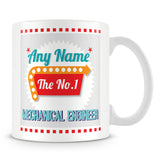 Mechanical Engineer Personalised Mug - No.1 Retro Gift - Green