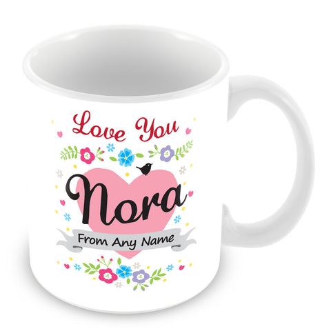 Nora Mug - Love You Nora Personalised Gift