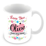 Olive Mug - Love You Olive Personalised Gift