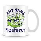 Worlds Best Plasterer Personalised Mug - Green