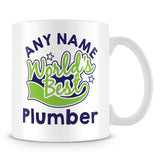 Worlds Best Plumber Personalised Mug - Green