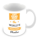 The Worlds Greatest Plumber Personalised Mug - Orange