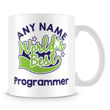 Worlds Best Programmer Personalised Mug - Green