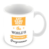 The Worlds Greatest Programmer Personalised Mug - Orange