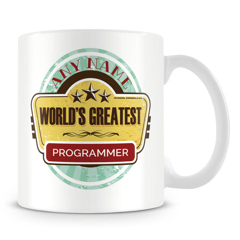 Worlds Greatest Programmer Personalised Mug