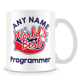 Worlds Best Programmer Personalised Mug - Red