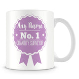 Quantity Surveyor Mug - Personalised Gift - Rosette Design - Purple