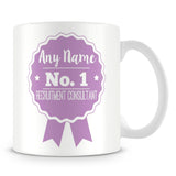 Recruitment Consultant Mug - Personalised Gift - Rosette Design - Purple