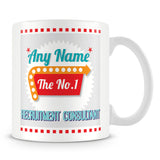 Recruitment Consultant Personalised Mug - No.1 Retro Gift - Green