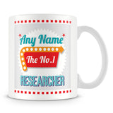 Researcher Personalised Mug - No.1 Retro Gift - Green