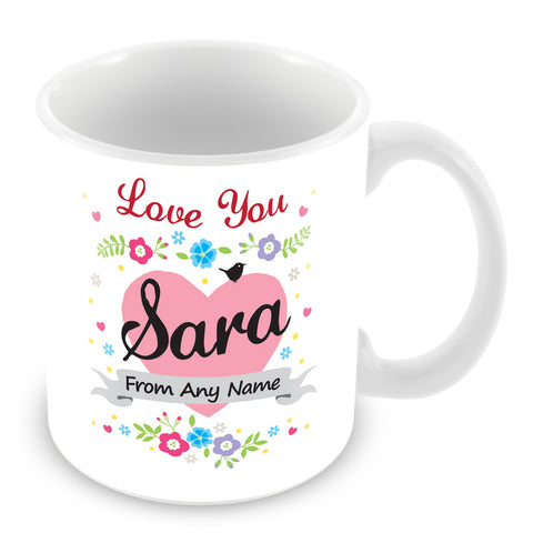 Sara Mug - Love You Sara Personalised Gift