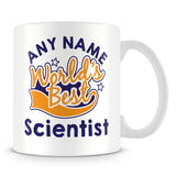 Worlds Best Scientist Personalised Mug - Orange