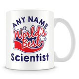 Worlds Best Scientist Personalised Mug - Red