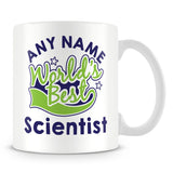 Worlds Best Scientist Personalised Mug - Green