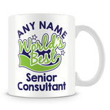 Worlds Best Senior Consultant Personalised Mug - Green