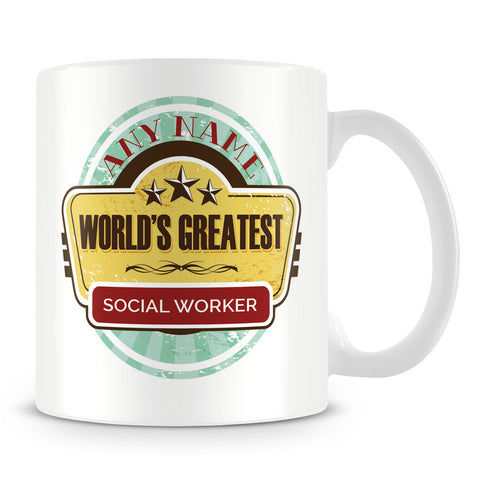 Worlds Greatest Social Worker Personalised Mug