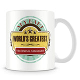 Worlds Greatest Technical Manager Personalised Mug