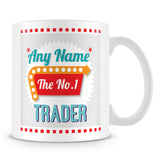 Trader Personalised Mug - No.1 Retro Gift - Green