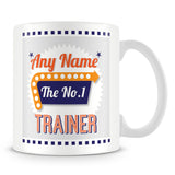 Trainer Personalised Mug - No.1 Retro Gift - Orange