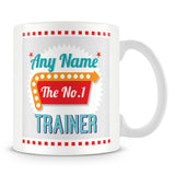 Trainer Personalised Mug - No.1 Retro Gift - Green