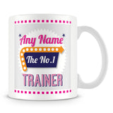 Trainer Personalised Mug - No.1 Retro Gift - Pink