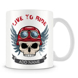 Biker Mug - Biker Skull Design