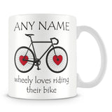 Personalised Cycling Mug – Wheely Loves Riding Bike