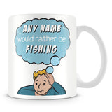 I'd Rather Be Fishing Customised Mug - Blue