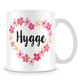 Hygge Personalised Mug - Flower Heart design