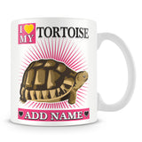 Tortoise Mug – I love My Tortoise Personalised Gift – Pink