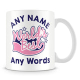 Worlds Best Personalised Mug – Blue