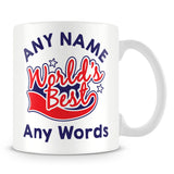 Worlds Best Personalised Mug – Red